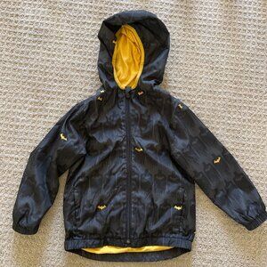 Gap Kids Batman Rain Jacket Black and Yellow